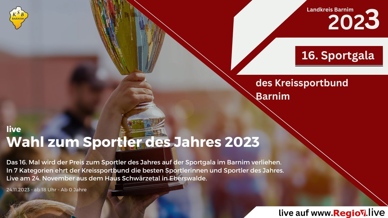 Sportgala 2023 des KSB Barnim, Liveübertragung